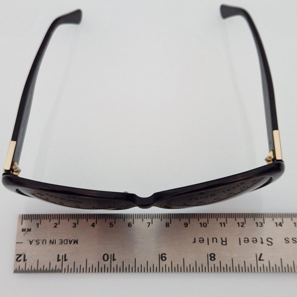 Coach S2026 Woman Sunglasses Tortoise Brown Round Wrap Frame Signature Gold C - Picture 11 of 14